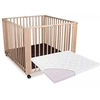 Image de Parc Moritz en bois naturel avec matelas 89x85