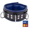 Image de Collier rembourré en cuir 3 Anneaux D Bleu