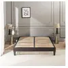 Image de - Sommier à lattes en bois KIT15 140x200 cm - Coloris Gris anthracite - Livré en kit