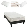 Image de - Pack Prêt à dormir EUPRAXIE 90x190 cm - Matelas Mémoire de forme + Sommier + Accessoires
