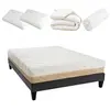 Image de LITERIE - Pack Prêt à dormir LEMAN 160x200 cm - Matelas Mousse hypersoft + Sommier + Accessoires
