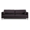 Image de Canape droit 3 places en tissu gris 94 x 223 x 85 cm