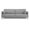 Image de Canapé droit Splendido en tissu gris clair - 3 places
