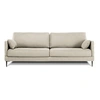 Image de Canape droit 3 places en tissu beige 94 x 223 x 85 cm