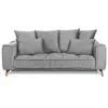 Image de Canapé droit Altamo en tissu gris clair - 2 places