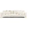 Image de Canape droit 4 places en tissu beige 106 x 306 x 92 cm