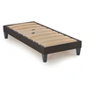 Image de Sommier en kit en kit tissu gris anthracite - 90x200 cm