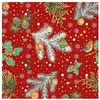 Image de Tissu coton Noël rouge gorge vendu au mètre(...) -