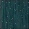Image de TISSU GLIT DOUBLE GAZE PAILLETE OR vendu au mètre(...) - Paon/or Bleu