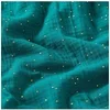 Image de TISSU GLIT DOUBLE GAZE PAILLETE OR vendu au mètre(...) - Emeraude Bleu
