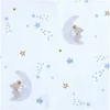 Image de Tissu coton enfant lune vendu au mètre(...) - Bleu