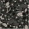Image de Tissu viscose fleurs noir et blanc vendu au mètre(...) - joellenoir