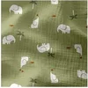 Image de Tissu enfant double gaze éléphant vendu au mètre(...) - 083 Kaki