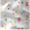 Image de Tissu coton double gaze imprimé fruits vendu au mètre(...) - 0001 Blanc