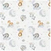 Image de Tissu coton enfant numérique animaux dormeurs vendu au mètre(...) - 0001 Blanc