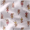 Image de Tissu enfant coton double gaze souris danseuse vendu au mètre(...) - 00 Rose