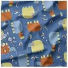 Image de Tissu imperméable enfant sur fond bleu vendu au mètre(...) - 5,5 Bleu