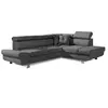 Image de Lisbona - Canapé d'angle convertible - 5 places - Droit - Gris foncé