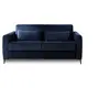 Image de Owen - Canapé 3 places convertible - Ouverture express - Couchage quotidien - Velours - Bleu nuit