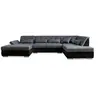 Image de Vermont - Canapé d'angle panoramique en U - XXL - Droit - Noir / Gris