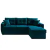 Image de Astoria - canapé d'angle réversible - convertible avec coffre - style contemporain- 4 places - Bleu canard