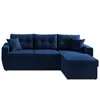 Image de Astoria - canapé d'angle réversible - convertible avec coffre - style contemporain- 4 places - Bleu marine
