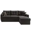 Image de Canape angle fixe BEST MOBILIER 4 places en polyester gris 146 x 226 x 85 cm