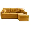 Image de Canape angle fixe BEST MOBILIER 4 places en polyester jaune 146 x 226 x 85 cm