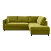 Image de Canape angle fixe LISA DESIGN 5 places en polyester vert 230 x 230 x 85 cm