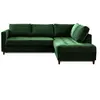Image de Anna - canapé d'angle droit - 5 places - convertible - en velours - Vert