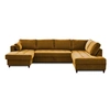 Image de Canape angle fixe LISA DESIGN 7 places en polyester jaune 297 x 297 x 85 cm