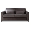 Image de Owen - canapé 3 places convertible express couchage quotidien 140 cm matelas 12 cm en velours - Gris foncé