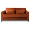 Image de Canape droit LISA DESIGN 3 places en polyester rouge 195 x 195 x 88 cm