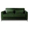Image de Owen - canapé 3 places convertible express couchage quotidien 140 cm matelas 12 cm en velours - Vert