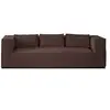 Image de Canape angle fixe LISA DESIGN 3 places en polyester marron 230 x 230 x 67 cm