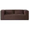 Image de Canape angle fixe LISA DESIGN 2 places en polyester marron 196 x 196 x 67 cm