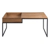 Image de Tim - table basse - effet bois et métal noir - 105 cm - style industriel - Bois
