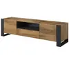 Image de Willow - meuble TV - effet bois et gris - 180 cm - style industriel - Bois / Gris