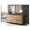Image de Lord - buffet bas - bois et noir - 138 cm - style industriel couleur - bois
