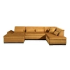Image de Canape angle fixe LISA DESIGN 7 places en polyester jaune 197 x 335 x 77 cm