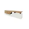 Image de Pitt - meuble TV - 160 cm - style industriel - Bois / Blanc