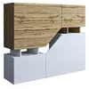 Image de Pitt - buffet haut - 4 portes - 120 cm - Bois / Blanc