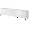Image de Chloe - meuble TV - 4 portes - 200 cm - Blanc