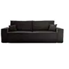 Image de Dellia - canapé 3 places convertible - avec coffre - en velours côtelé - style contemporain - Gris Anthracite