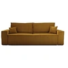 Image de Canape droit BEST MOBILIER 3 places en polyester jaune 249 x 249 x 86 cm