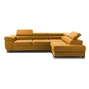 Image de Canape angle fixe BEST MOBILIER 5 places en polyester jaune 272 x 272 x 70 cm