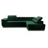 Image de Canape angle fixe BEST MOBILIER 5 places en polyester vert 272 x 272 x 70 cm