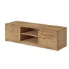Image de Robin - meuble TV - 2 portes et 2 niches - 120 cm - Noir / Bois et Bois