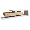 Image de Olga - meuble TV - effet bois et blanc - 2 tiroirs - 198 cm - Bois / Blanc