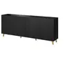 Image de Sanna - buffet bas - 4 portes - 200 cm - Noir / Blanc